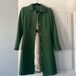 J Crew 0P Lady Coat Green